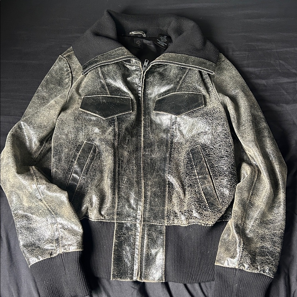 BROWN FRX BROWN LEATHER JACKET